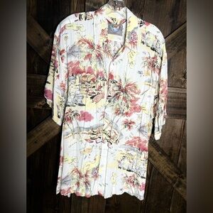 VINTAGE 80s Jams World Hawaiian Aloha Playa Shirt Men’s Size L